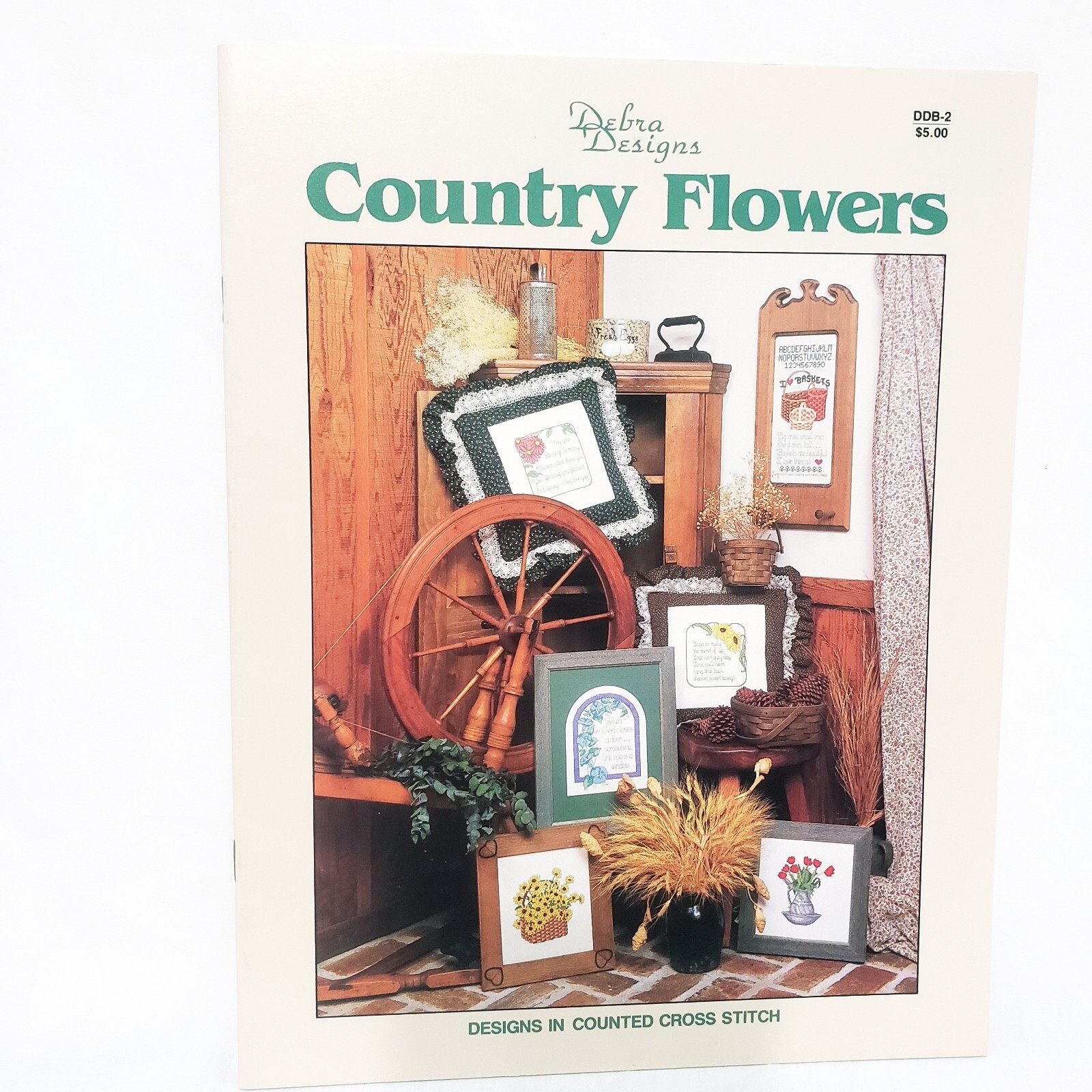 Country Flowers Cross Stitch Leaflet Debra Designs 1986 Country Lilacs Sunflower