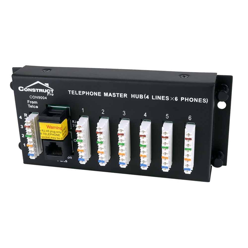 Construct Pro 1x6 Telephone Module with RJ31 Jack (Black)