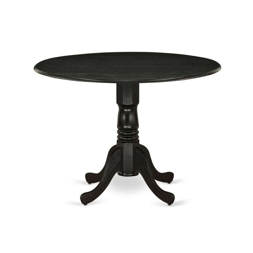 Dining Room Set Wirebrushed Black, DLGA5-ABK-24