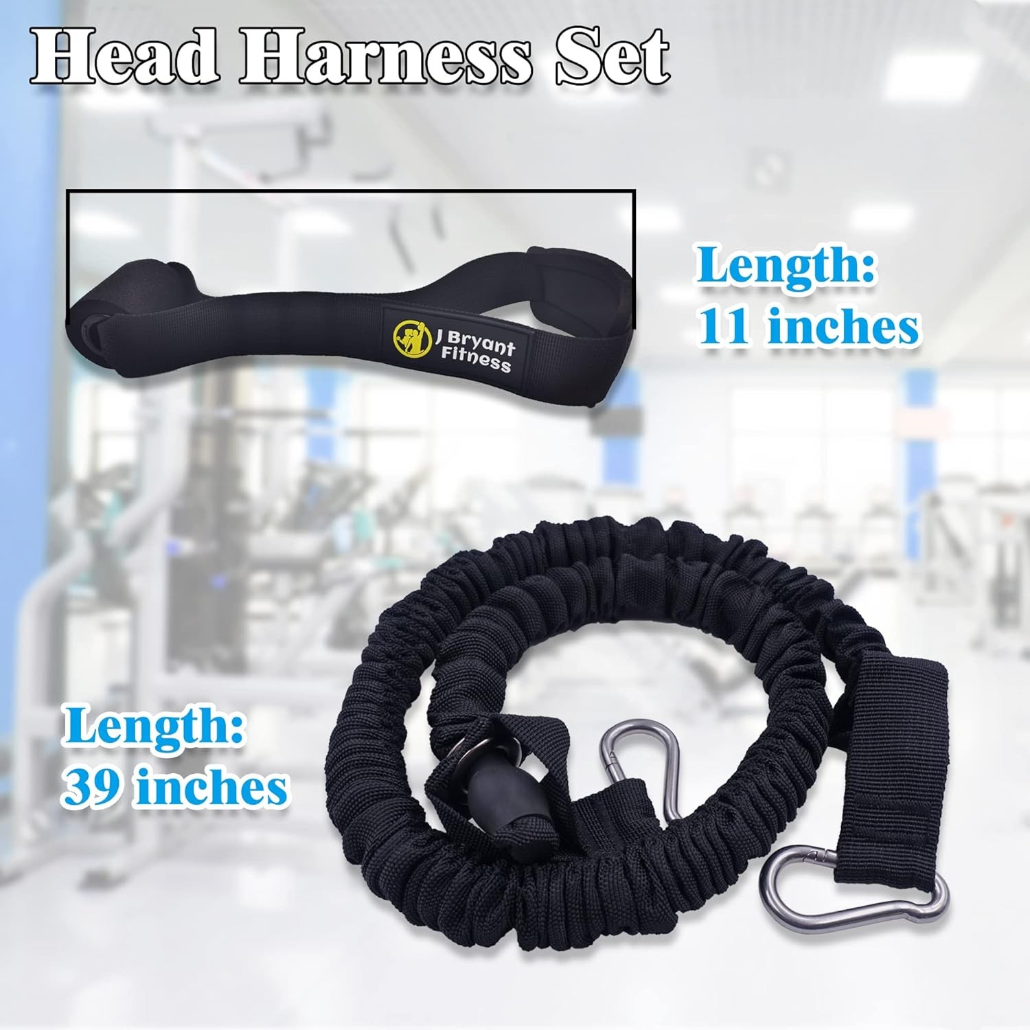 J Bryant Neck Harness Head - Weight Lifting with Resistance Black-M(20-23)