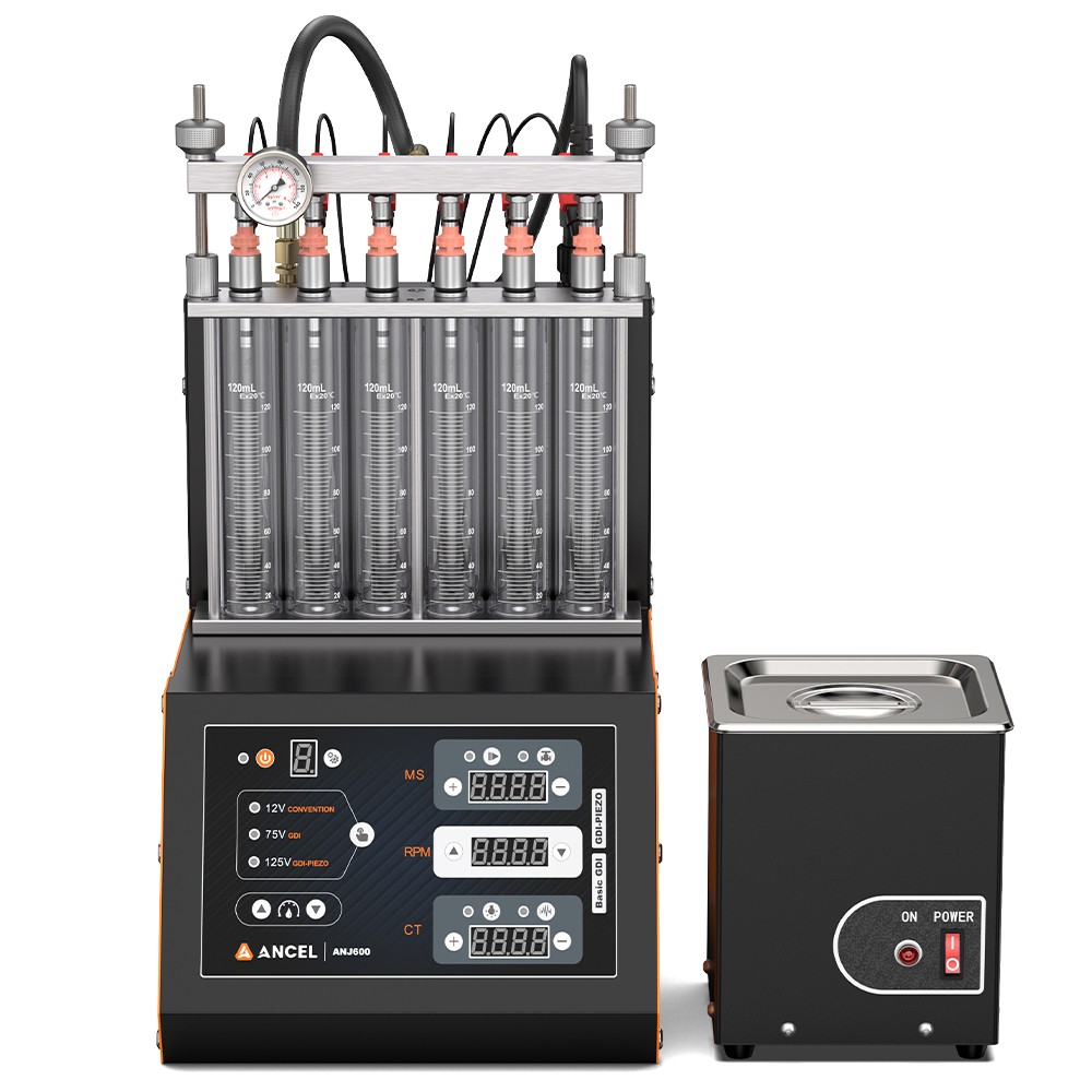 ANCEL ANJ600 GDI Piezo FSI EFI Fuel Injector Cleaner Tester Ultrasonic Cleaning