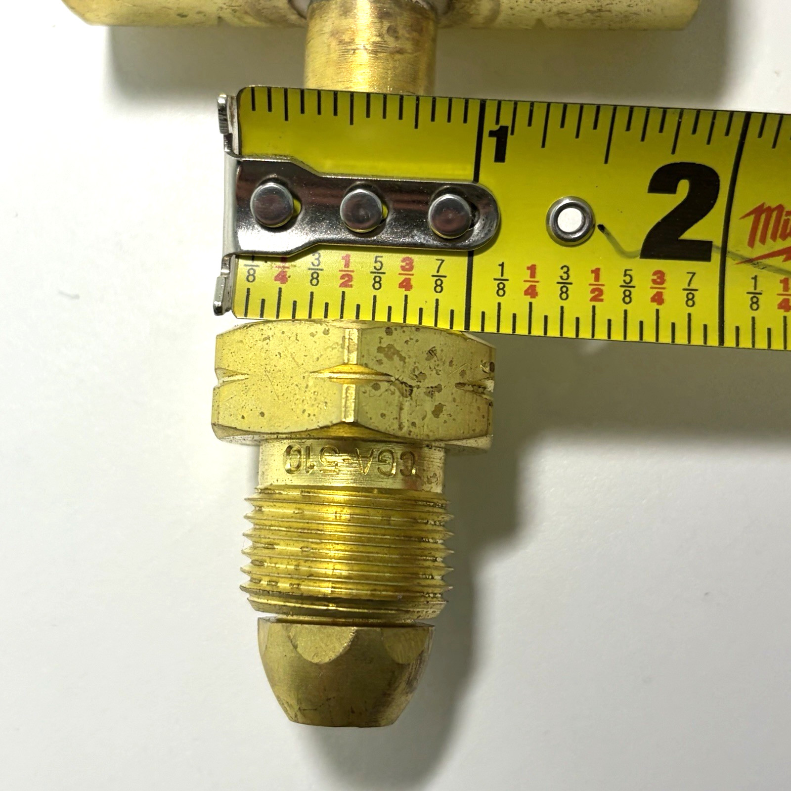 CGA 510 Acetylene Propane Brass Tee Fitting with Check Valve