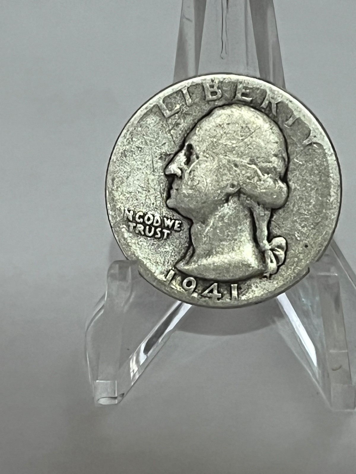 1941 Washington Silver Quarter 25c  Circulated # TB64