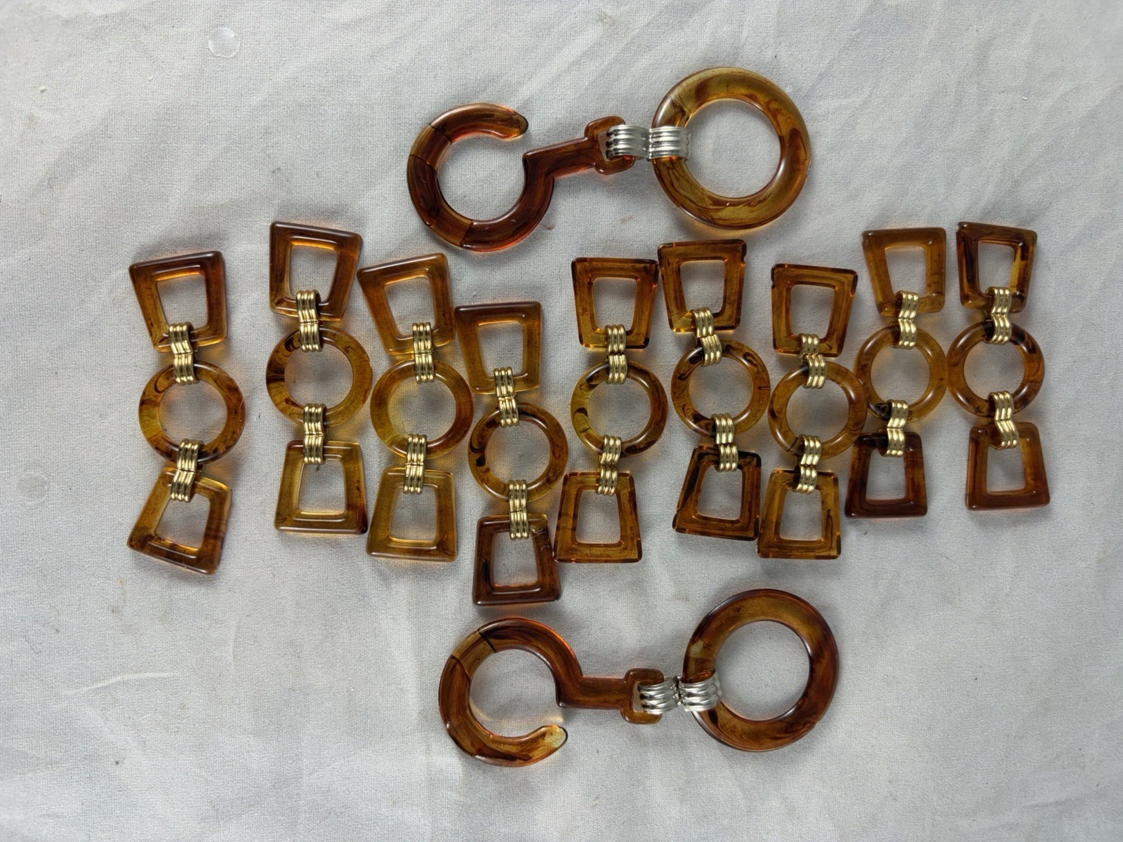 Vintage 1970’s Tortoise Resin Decorative Fasteners And Ornaments 18 Pieces