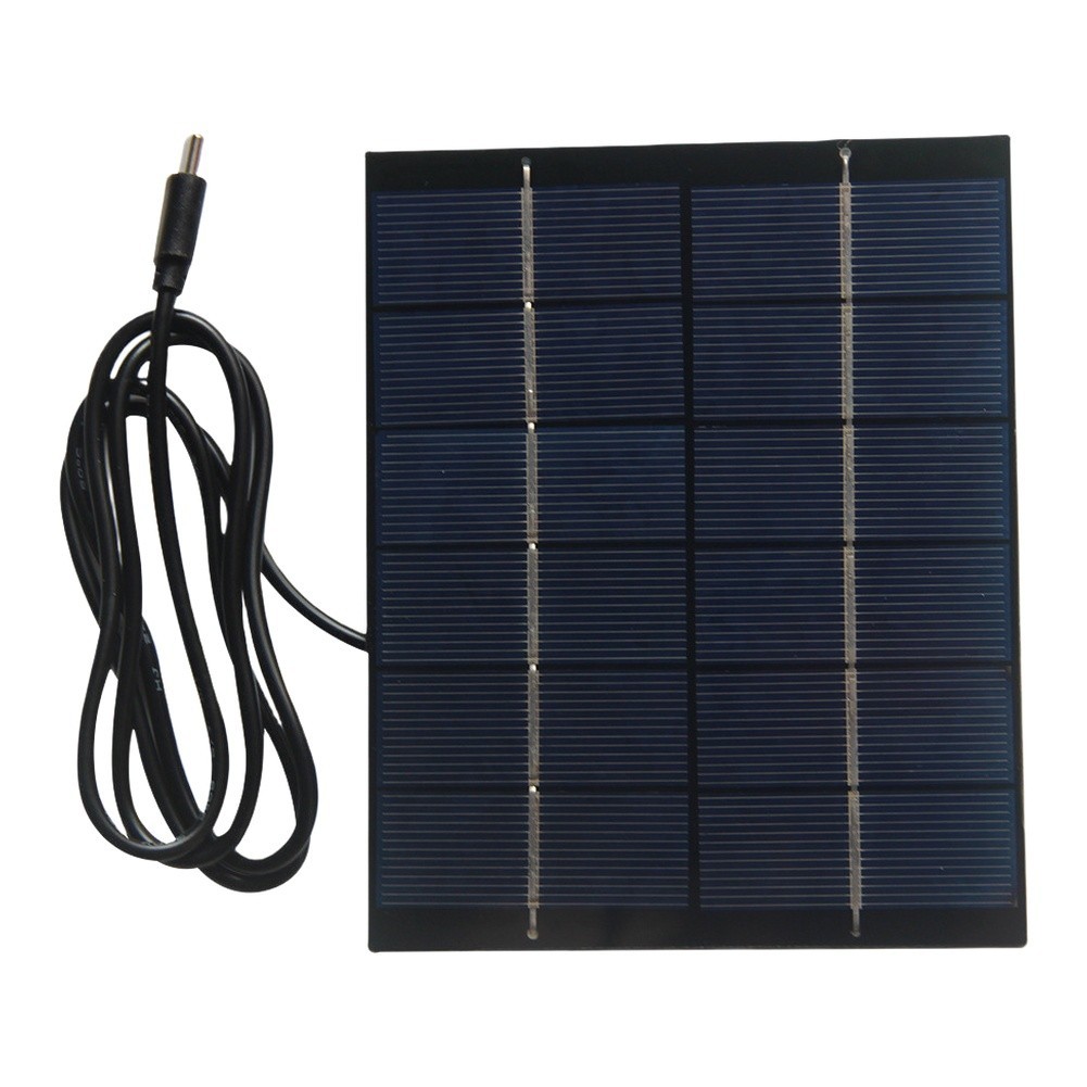 Polycrystalline 2W 6V Solar Panel Charger with For Type C Output and 1M Cable