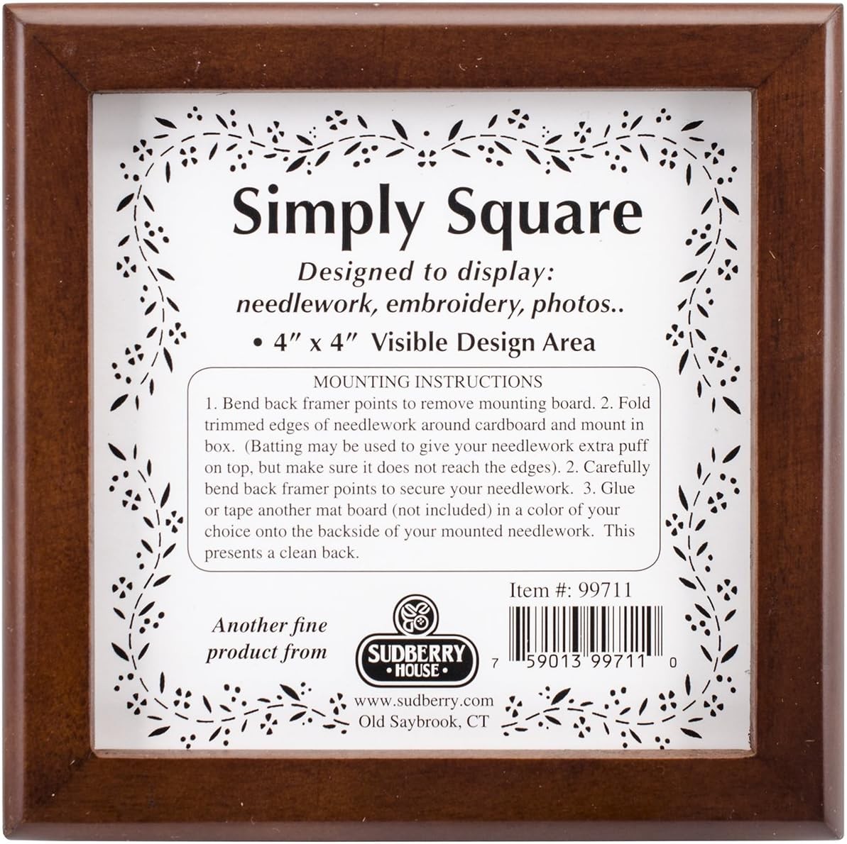 Simply Square Box 5.87 x 5.67 x 3.15 Mahogany