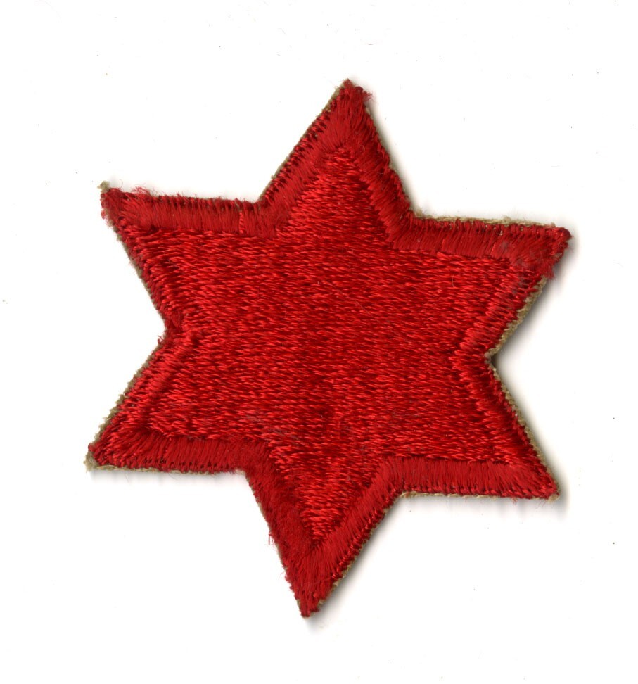 6th Infantry Division White Back Patch WWII Vintage New Guinea Pacific
