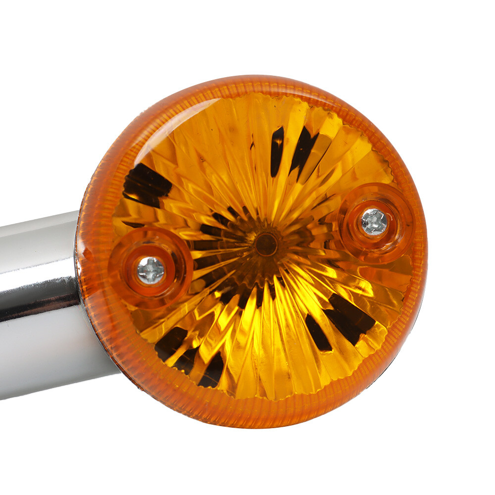 For Honda Suzuki Yamaha 2x Chrome Motorcycle Turn Signal Blinker Indicator Light