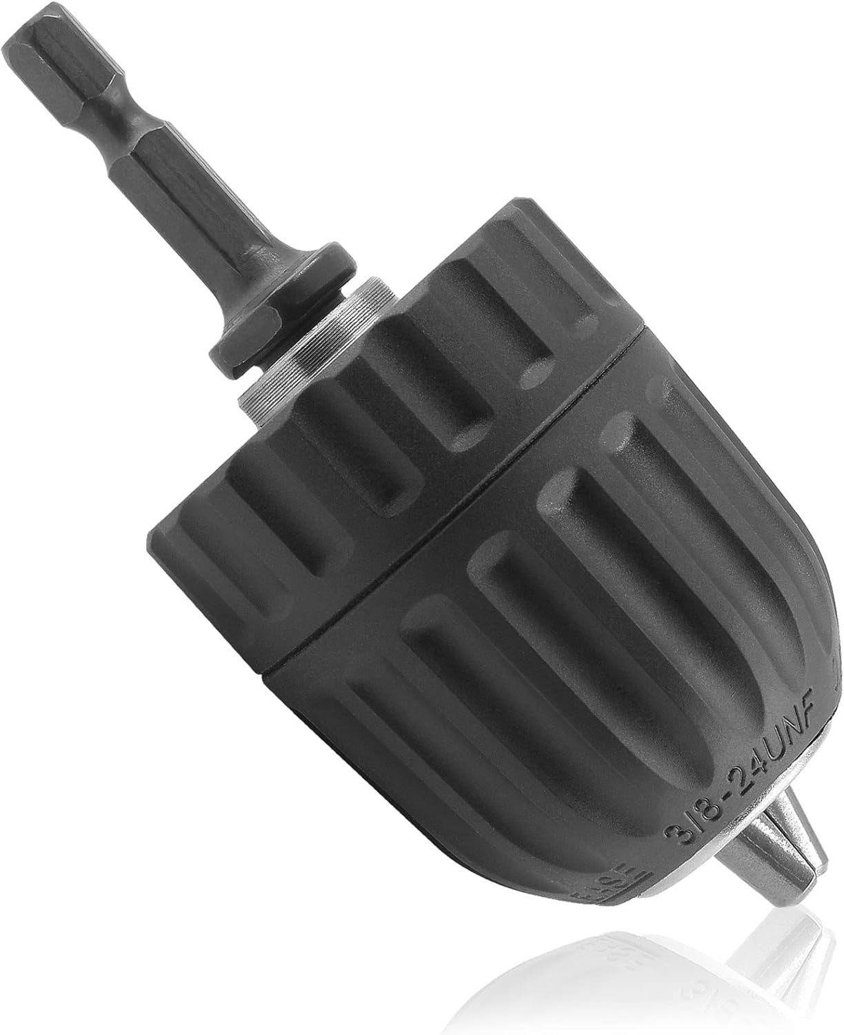 3/8" Keyless Drill Chuck Adapter 0.8-10Mm, 1/4-Inch Hex Shank Drill Chuck Adapte