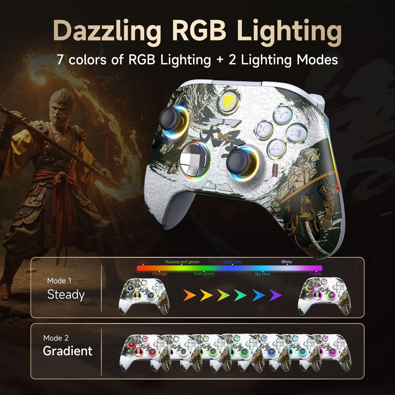 EasySMX X15 PC Controller - Enhanced Wireless Bluetooth multi color