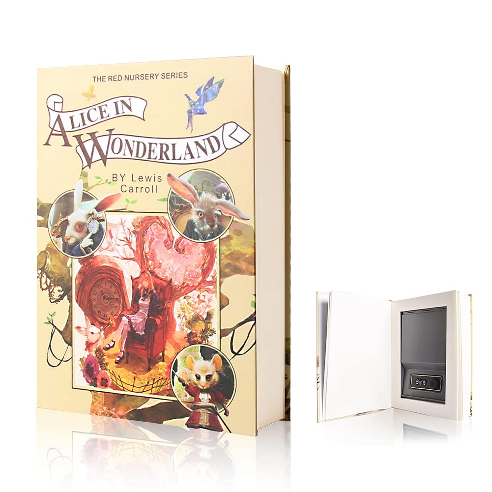 Real Pages Diversion Book Safe with Combination Lock,Hollowed Out Book Anti-T...