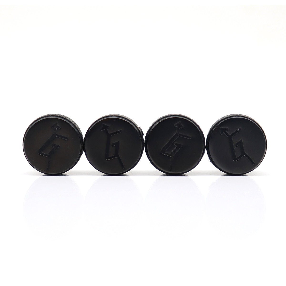 4Pcs Metal Guitar/Bass Knobs w/Arrow Gretsch "G" Logo Control Knobs Black