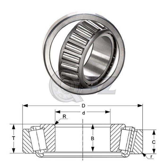 2x 33889-33821 Tapered Roller Bearing QJZ New Premium Free Shipping Cup & Cone