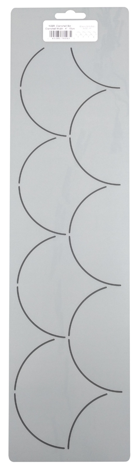 Quilting Stencil Scallop Border Clamshell Quilt Patterns 4" Clam Shell Template