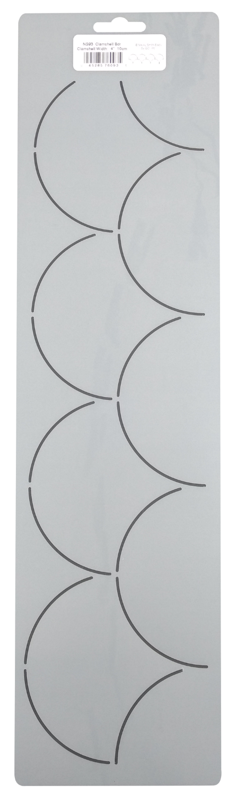 Quilting Stencil Scallop Border Clamshell Quilt Patterns 4" Clam Shell Template