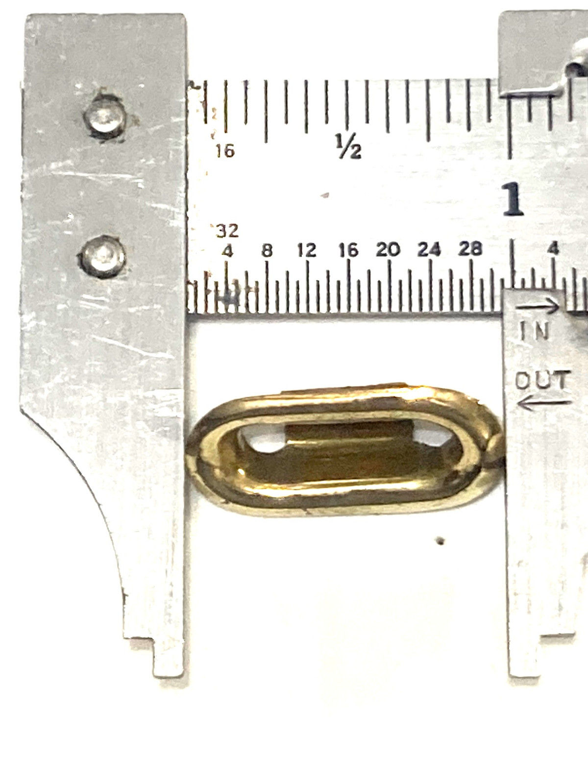 Stamped Brass Oval Keyhole Insert key hole antique
