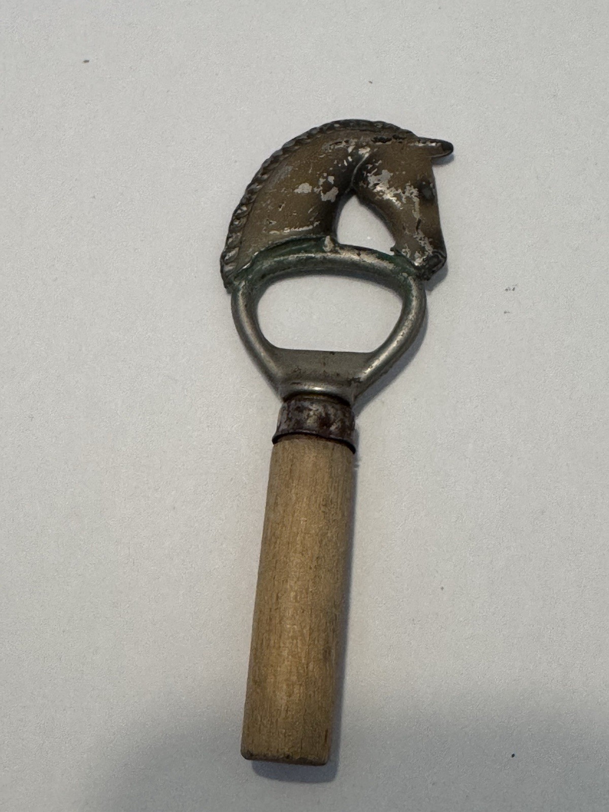 Vintage Metal And Wood Horse Head Bottle Opener