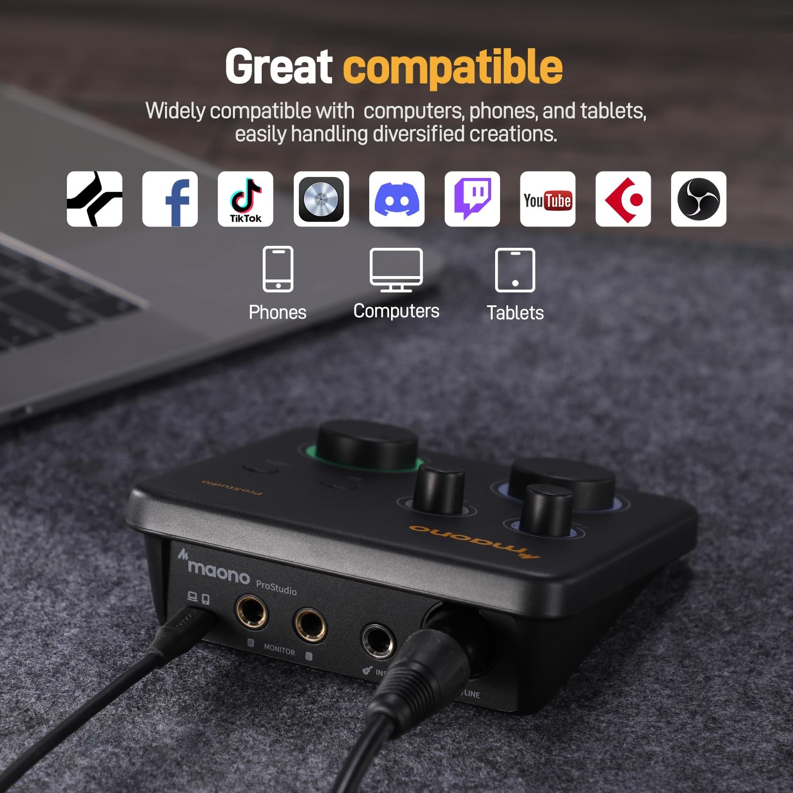 USB Audio Interface for PC: Interface with XLR Input 24-bit/192kHz Routing So...