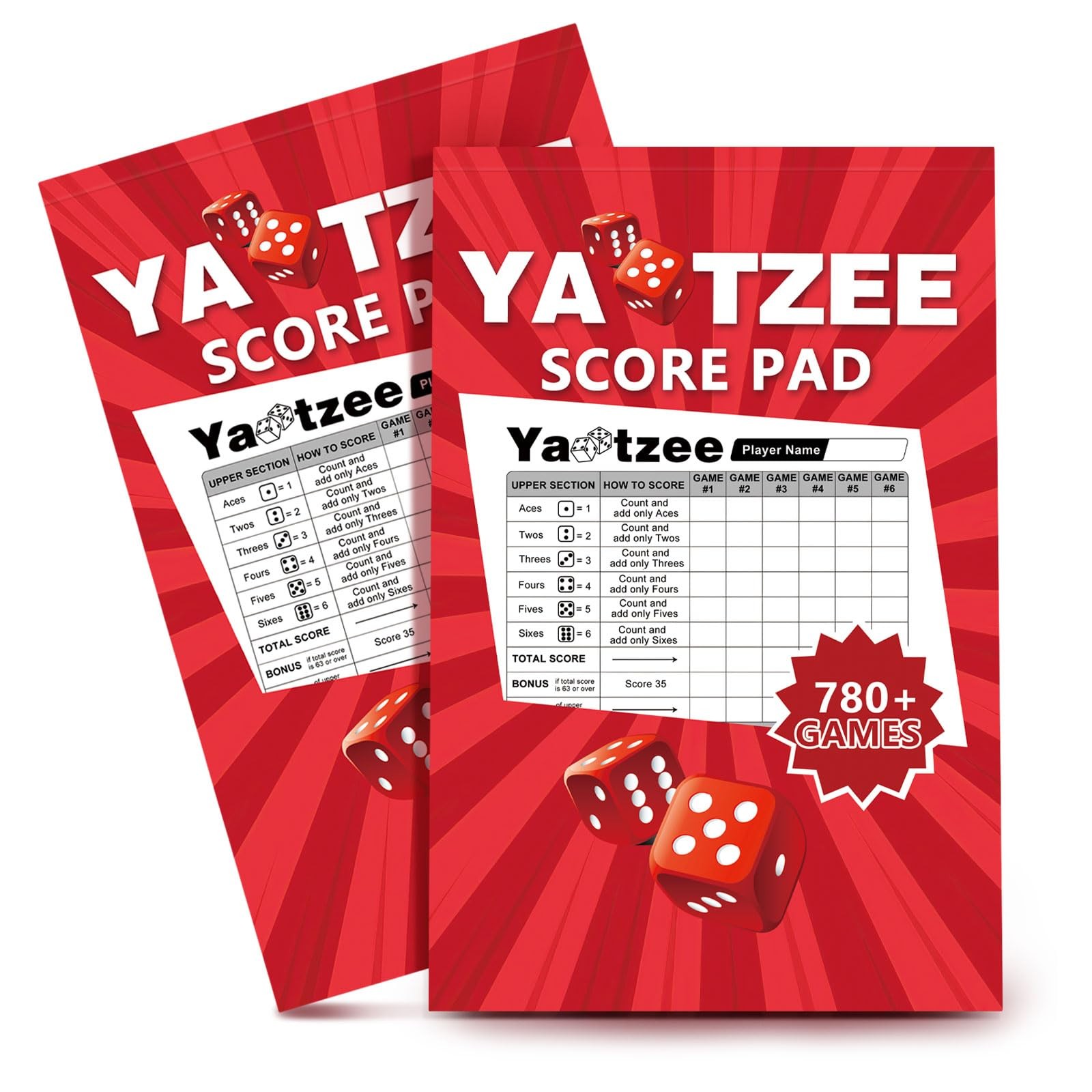 6" x 9" Score Pad for Yahtzee, 130 Sheets Tear Off Score Pages, Large Print 1...