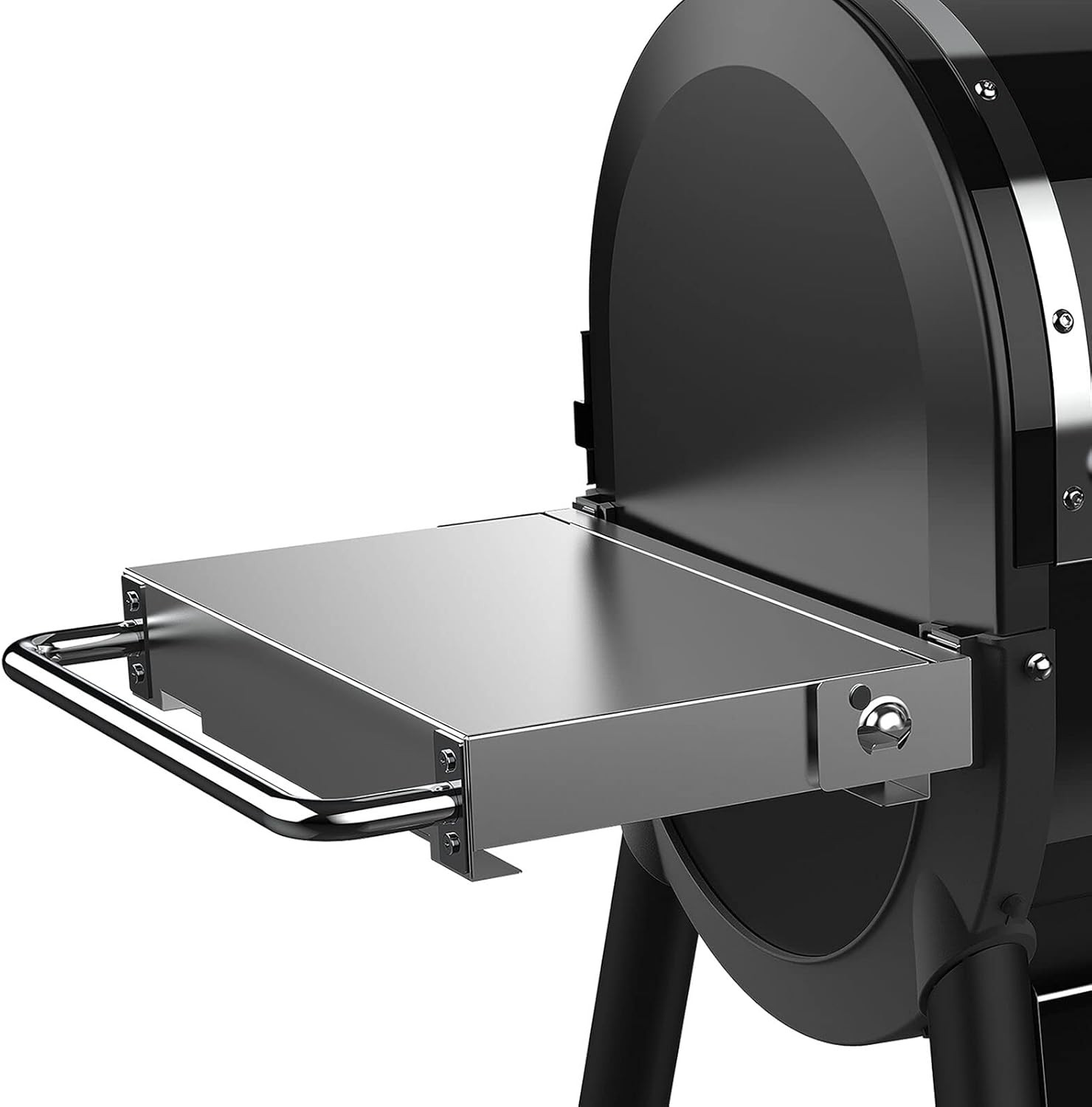 Smokefire Folding Side Table, Silver