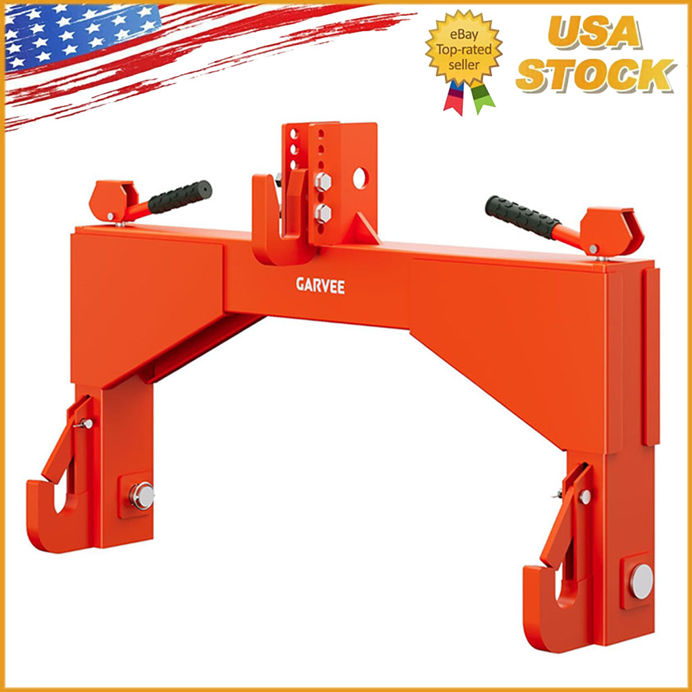 3 Point Quick Hitch for Category 2 Tractors W/ 2" Receiver Hitch 4000 Lbs Steel