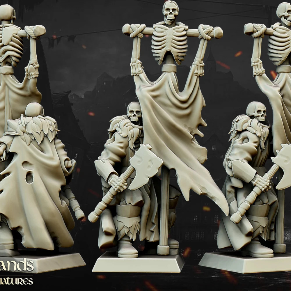 Undead Blackwatch Command Group - Resin Tabletop Miniature