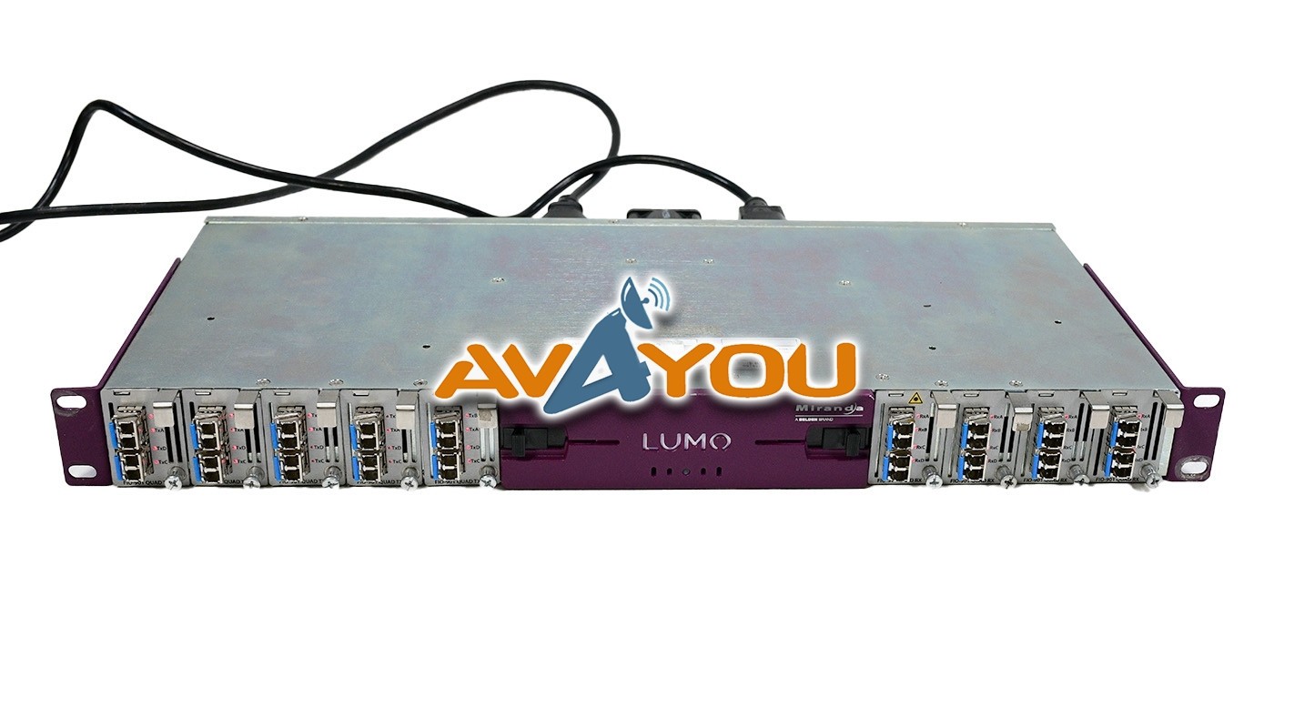 Miranda GV Lumo DIN FIO-911 18x 3G-Fiber-3G Video Converters +SFP RR & TT