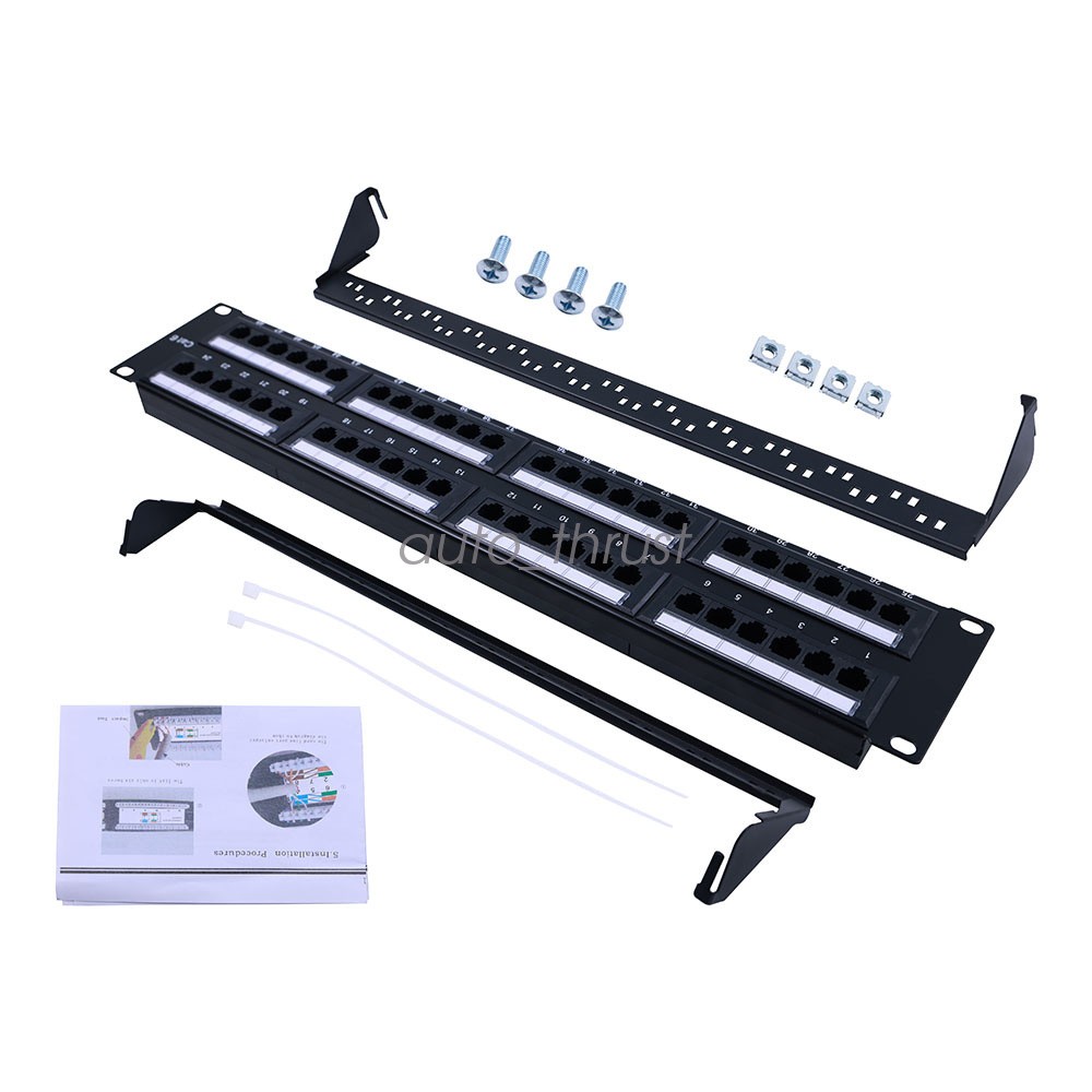 Leviton 69586-U48 eXtreme 6+ Universal Patch Panel, 48-Port, 2RU, CAT 6. READ