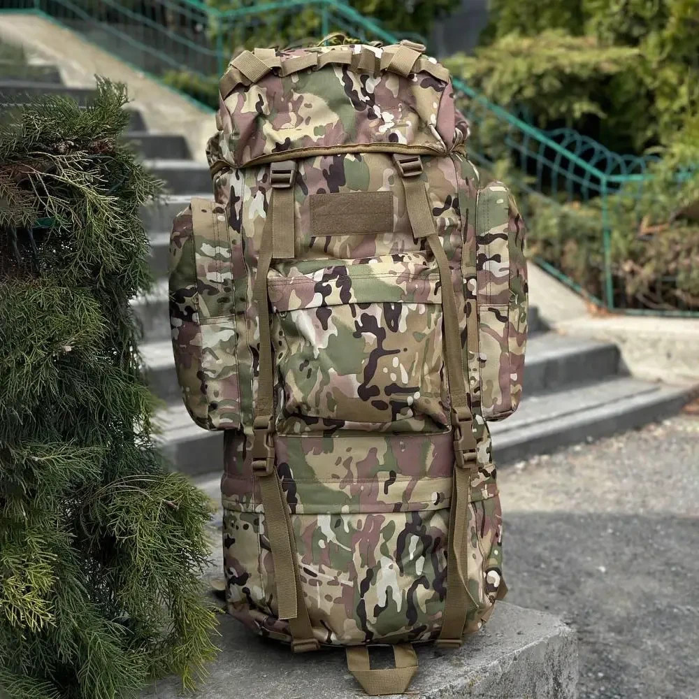 Tactical backpack 120L with aluminum frame multicam💛💙
