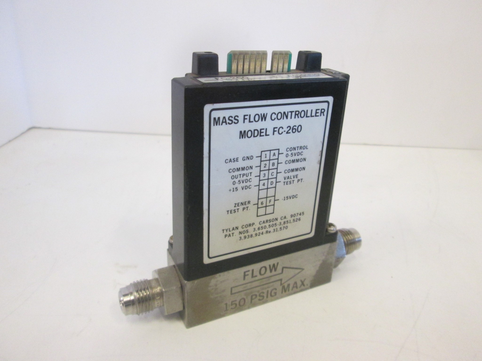 Tylan, FC-260, Mass Flow Controller, N2, 1 SLPM, Used