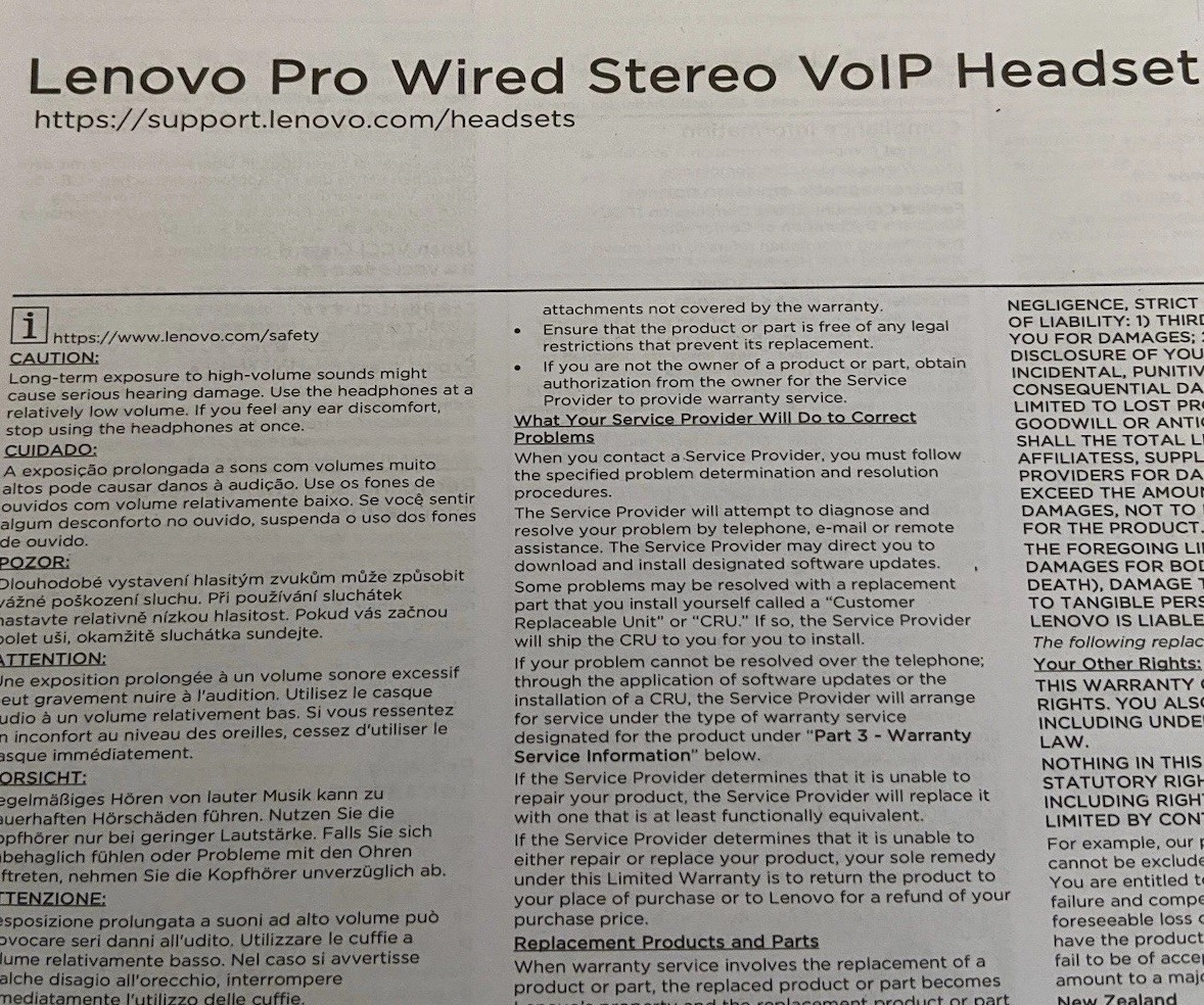 Lenovo Pro Wired Stereo VoIP Headset with Control Unit, Case, & Box Jabra