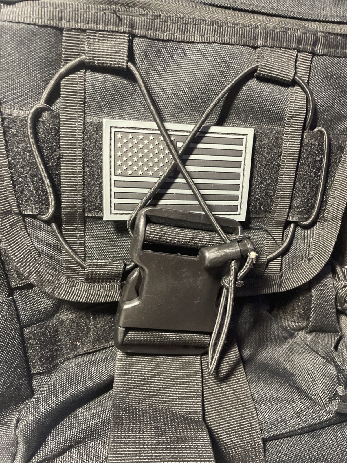 Large Black Military Style Tactical Backpack with many pockets for Storage