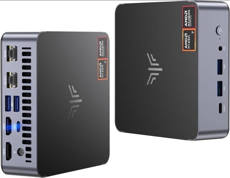 KAMRUI Mini Gaming PC Dual LAN, AMD Ryzen 7 8745HS (up to 4.9 GHz), 32GB/1TB