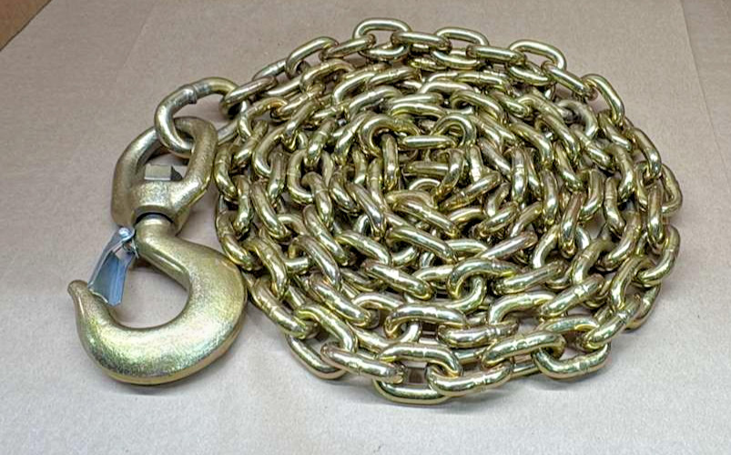 AUTO BODY FRAME MACHINE RACK CHAIN 12 FEET SWIVEL SLIP HOOK NO TWISTING  G80