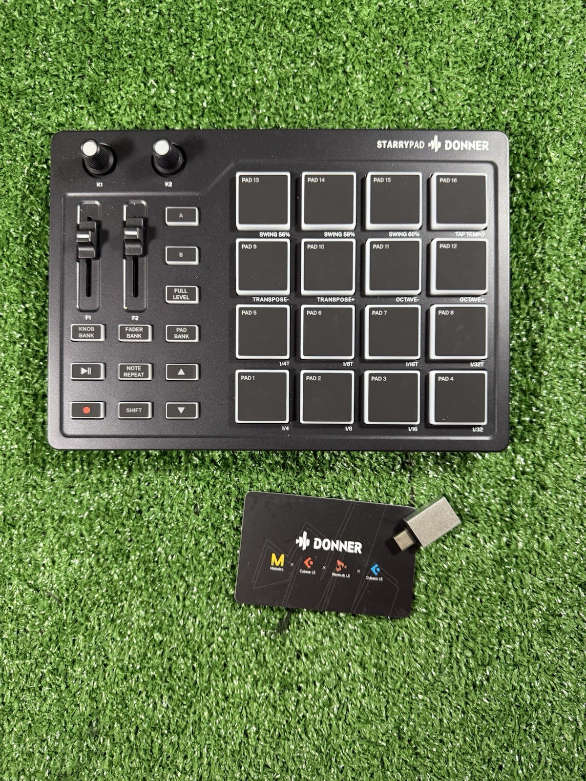 Donner StarryPad USB MIDI Pad Controller 16 Pads New Open Box w/ USB-C Cable