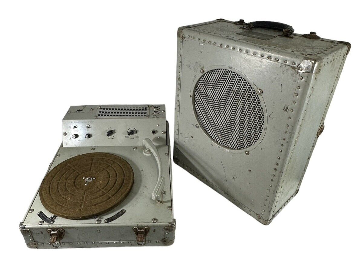 1950's Bogen Military Sound Reproducer IC/RPM-4B Tube Amp, Turntable & Speaker