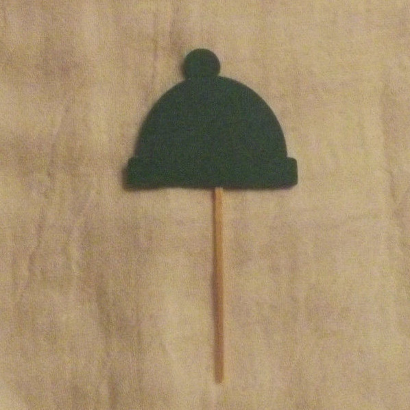 Lot of 12 Toboggan Hat Cupcake Toppers!