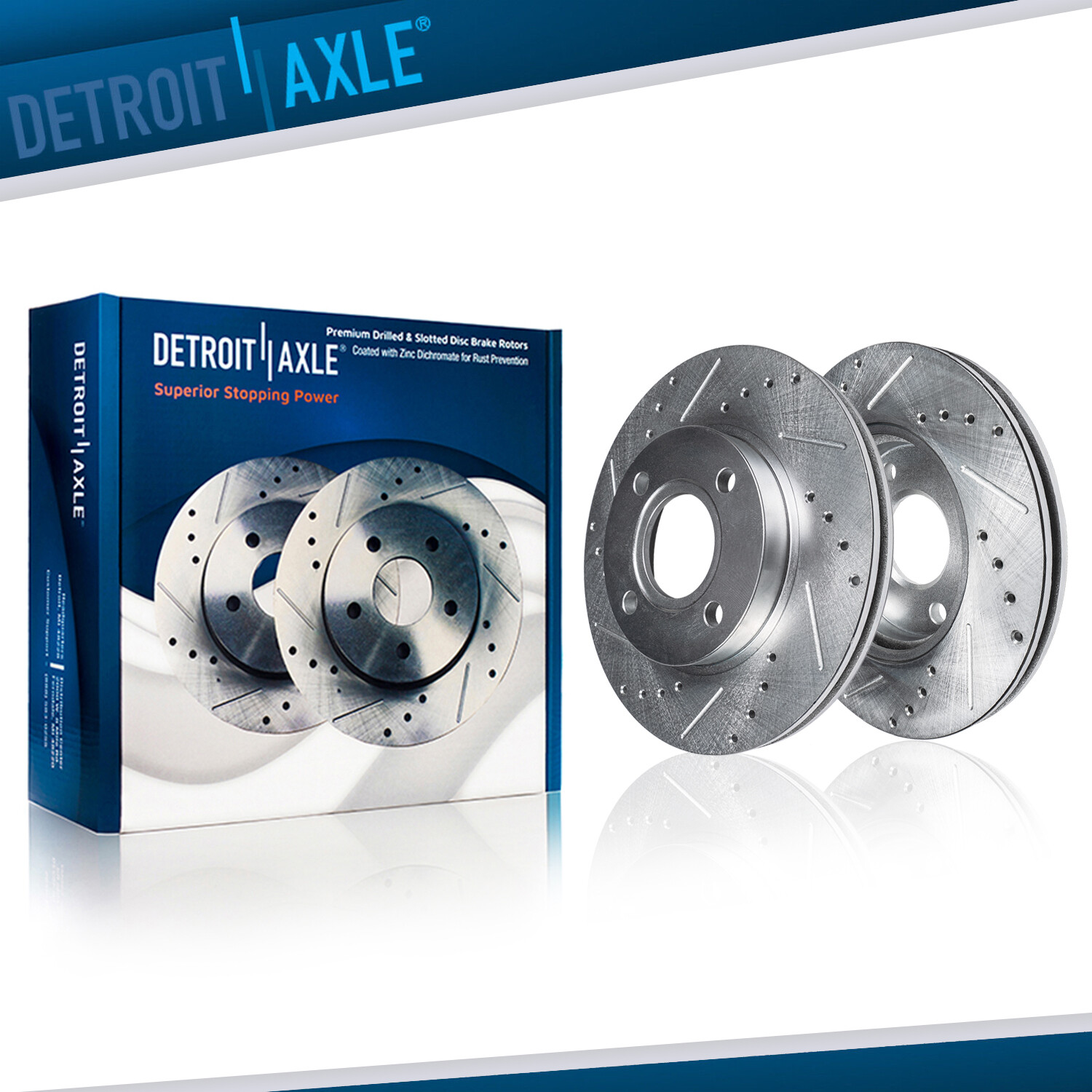 2.3L 10.24 inch Front Drilled Disc Rotors for 1998 1999 Honda Accord Acura CL