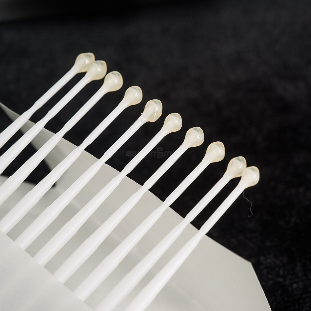 Bendable 60PCS Dental Disposable Sticky Applicators for Removal 110MM Long White