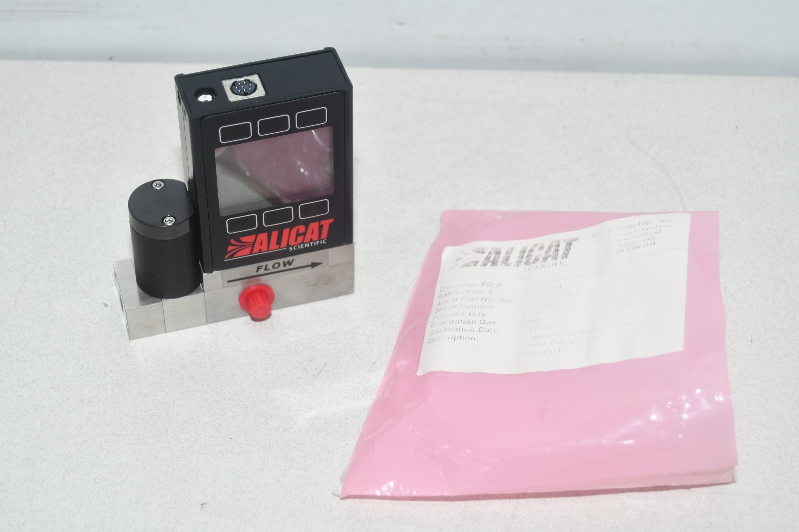 ^ Alicat Scientific Pressure Controller PC3-15PSIG-D/5P 5IN #X8405