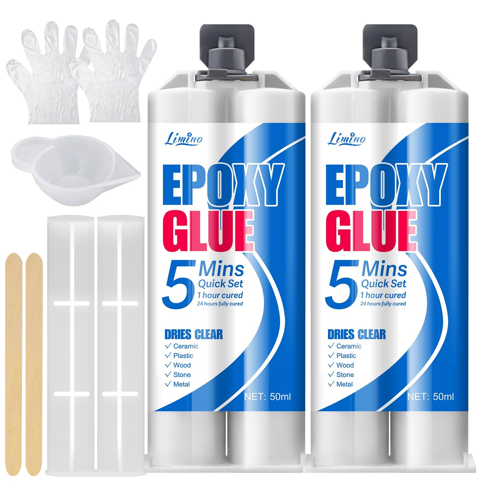 Epoxy Glue - 5 Minute Fast Repair Multi-Purpose for Repairing Clear