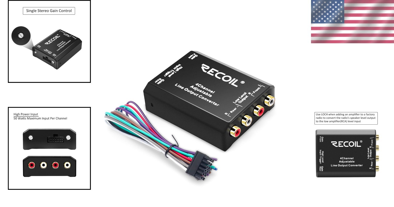Noise Isolation 4-Channel RCA Converter: Elevate Your Car Audio Experience