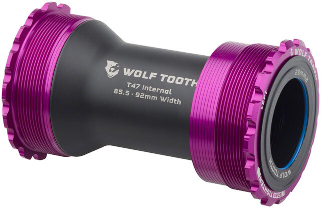 Wolf Tooth Bottom Bracket - T47 Inboard, 85.5/92mm, For 29mm Spindle, Ultraviole