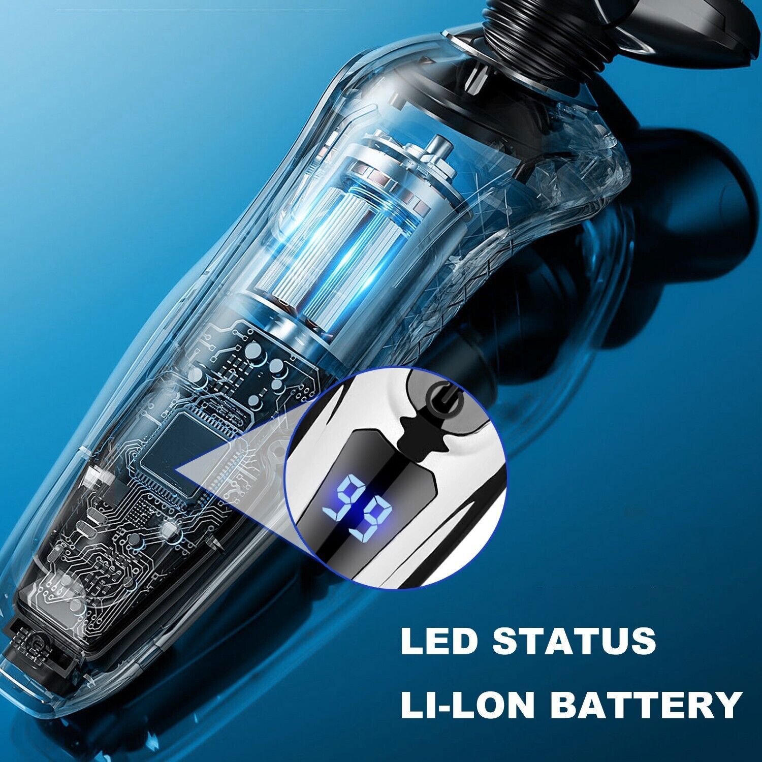 Electric Wet/Dry Razor Men USB Rechargeable Rotary Shaver Beard Trimmer Shaving