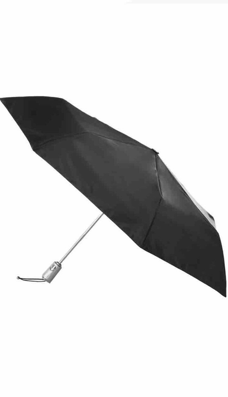 Totes Sunguard Automatic Open Close Umbrella Neverwet Style 08411 Black