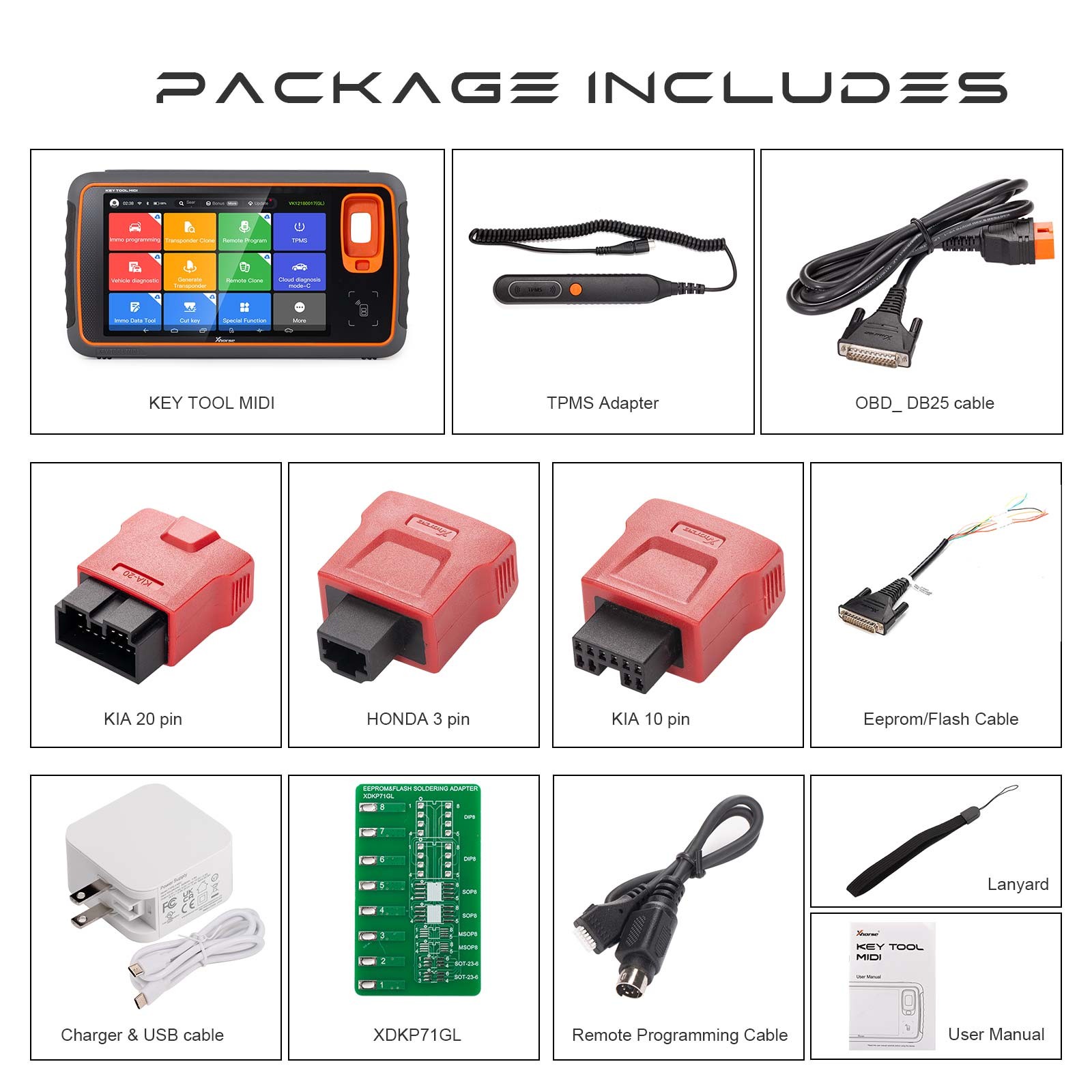 XHORSE VVDI KEY TOOL MIDI Basic Version IMMO Progarmmer Diagnostic TPMS Function