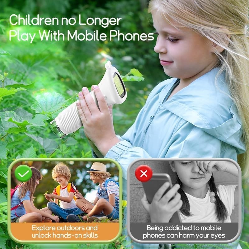 Kids Microscope Digital Camera, 1000X Handheld Camera Microscope for Kids wit...