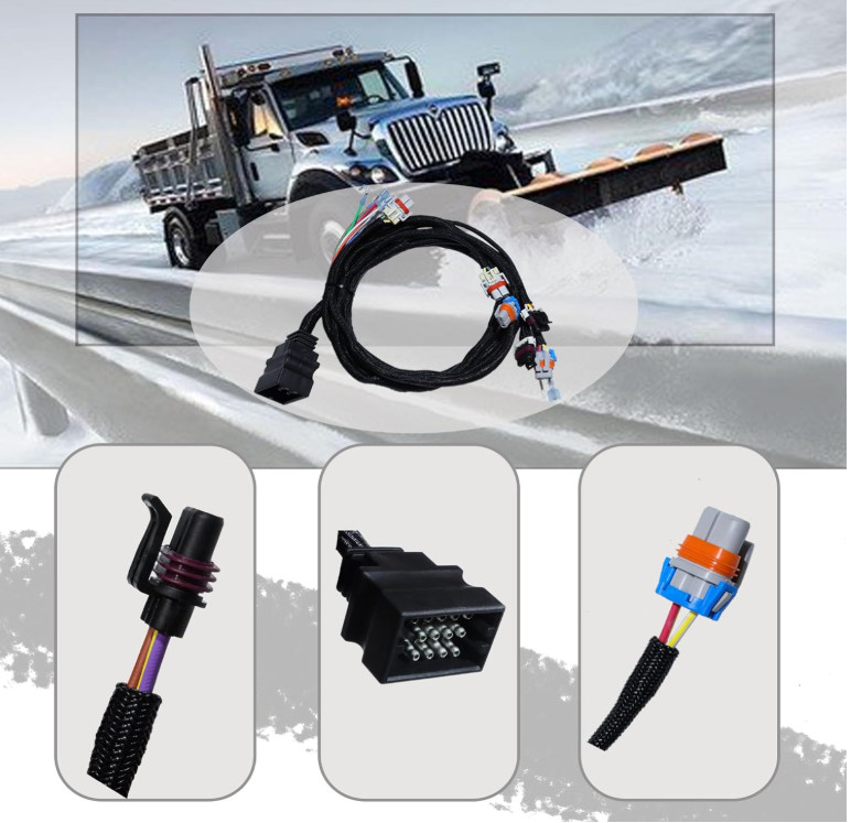 Plow Side Wiring Harness for Boss SmartLight2 13 Pin Systems Compatible with 200