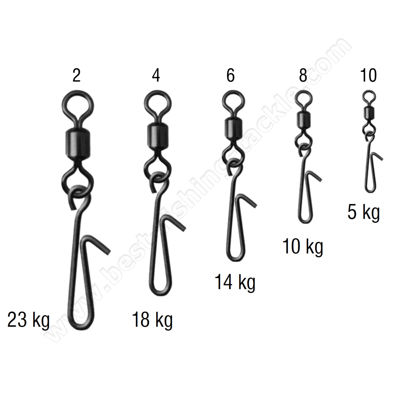 Rolling Swivel With Hanging Snap Sea Fishing Tackle Links Pike Carp Trout