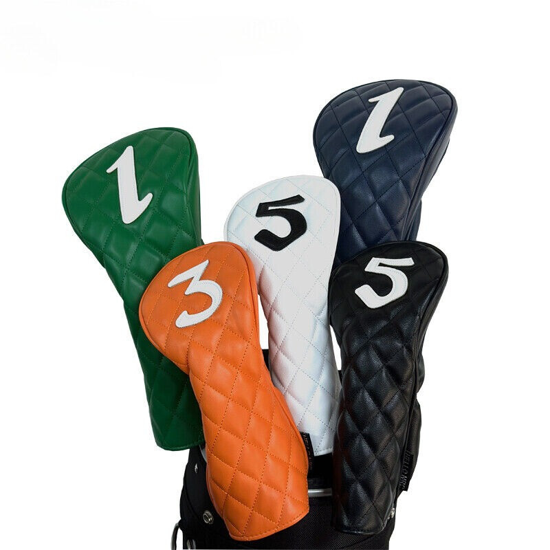 Colorful Large Number Golf Club Head Cover Driver Wood FW Hybrid UT Cover Choice